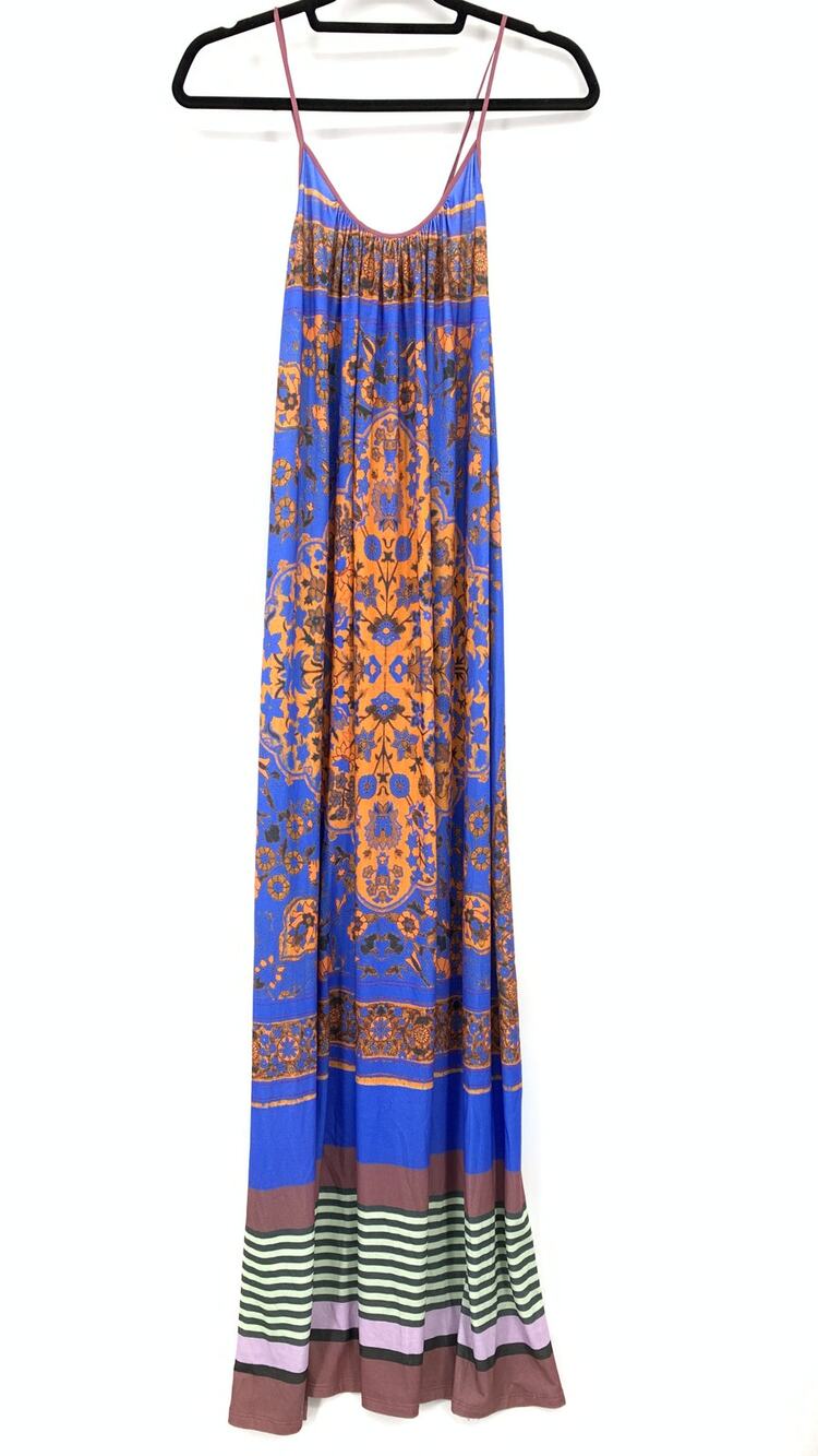 Anthropologie Dream Daily Maxi Dress Womens Size Medium Boho Print Dress NEW
